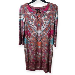 Tiana B. Multicolor Paisley with 3/4 lenght sleeve
